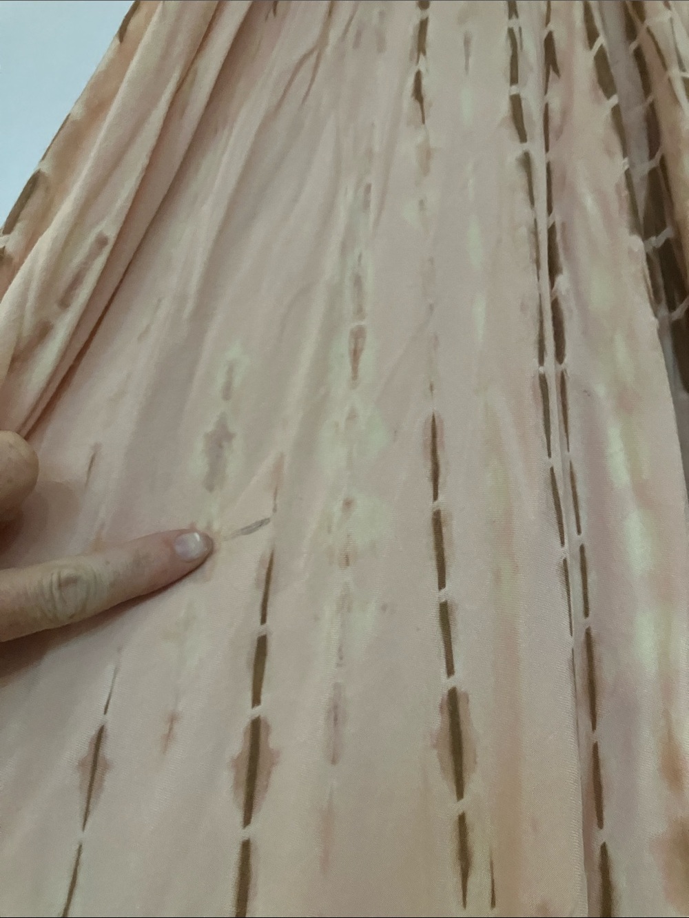 Peach Tie-Dye Maxi Dress - Picture 2 of 9